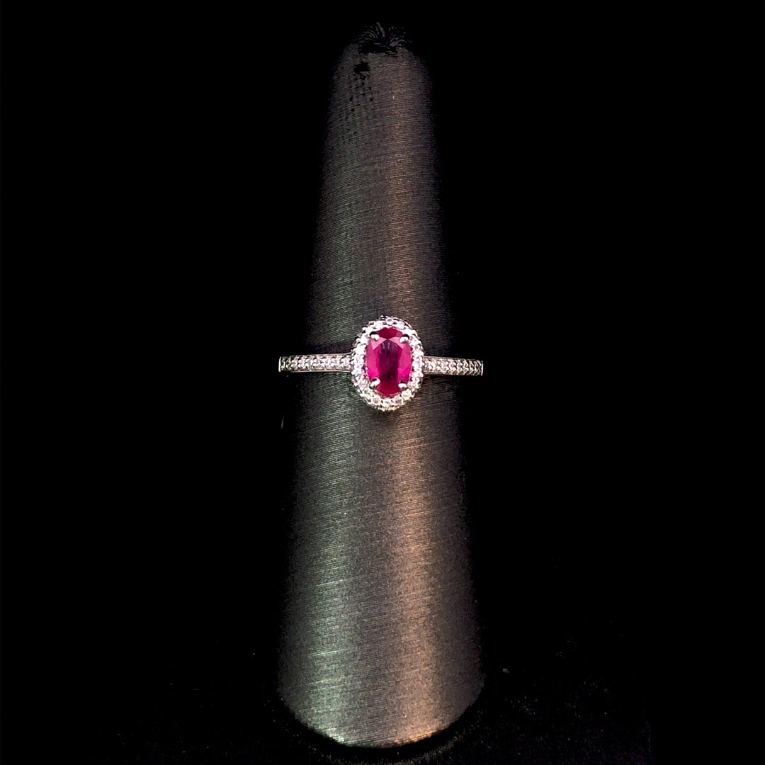 148496 - .64 ctw ruby and diamond ring