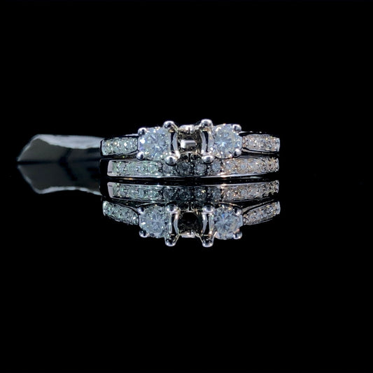 162655 - .87 ctw diamond semi mount