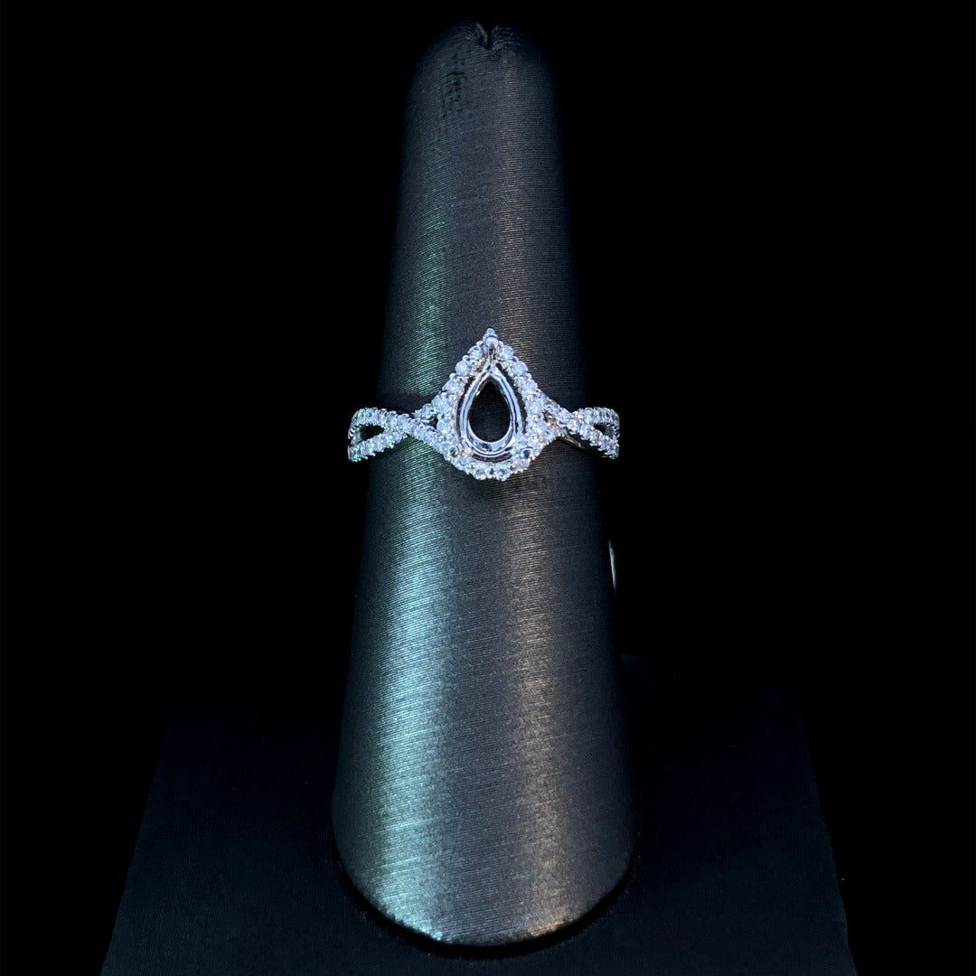 157855 - .28 ctw diamond semi mount