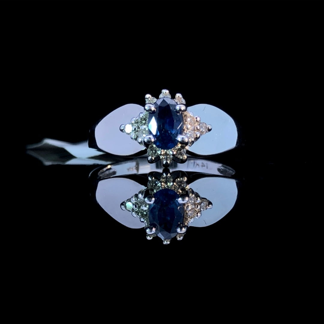 118909 - .15 ctw sapphire and diamond ring