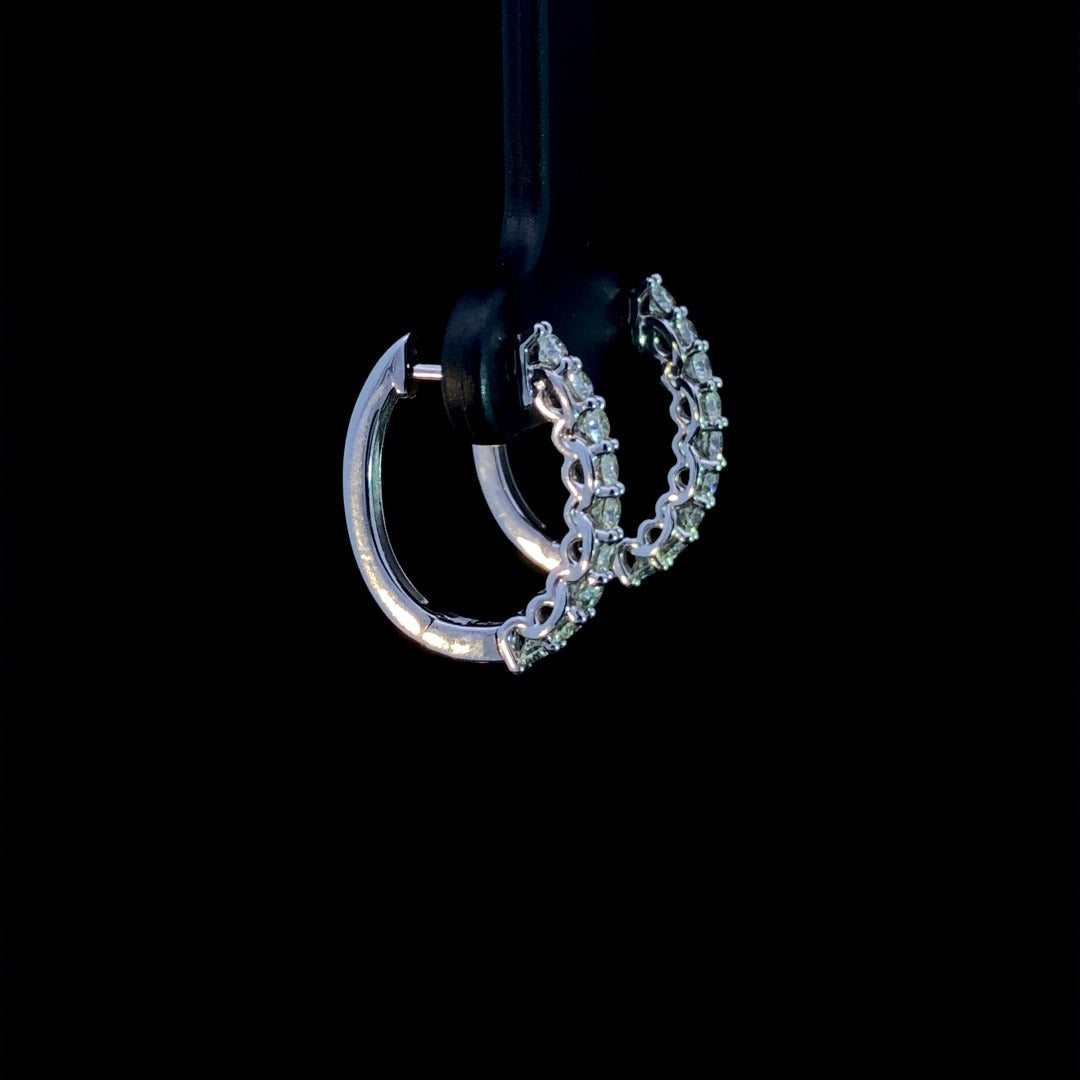 163177 - .48 ctw diamond hoops