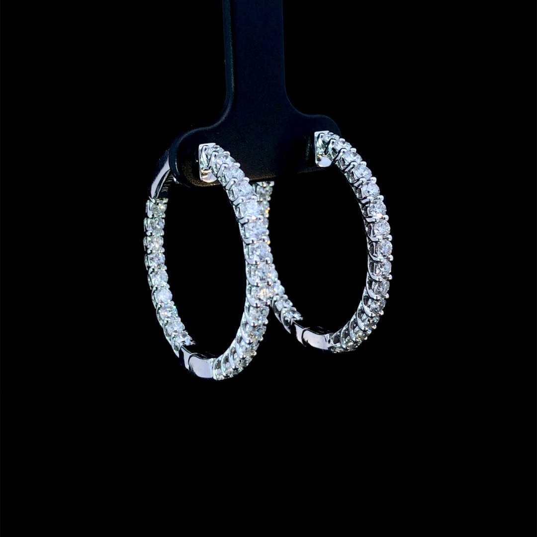 164264 - 2.5 ctw diamond hoops