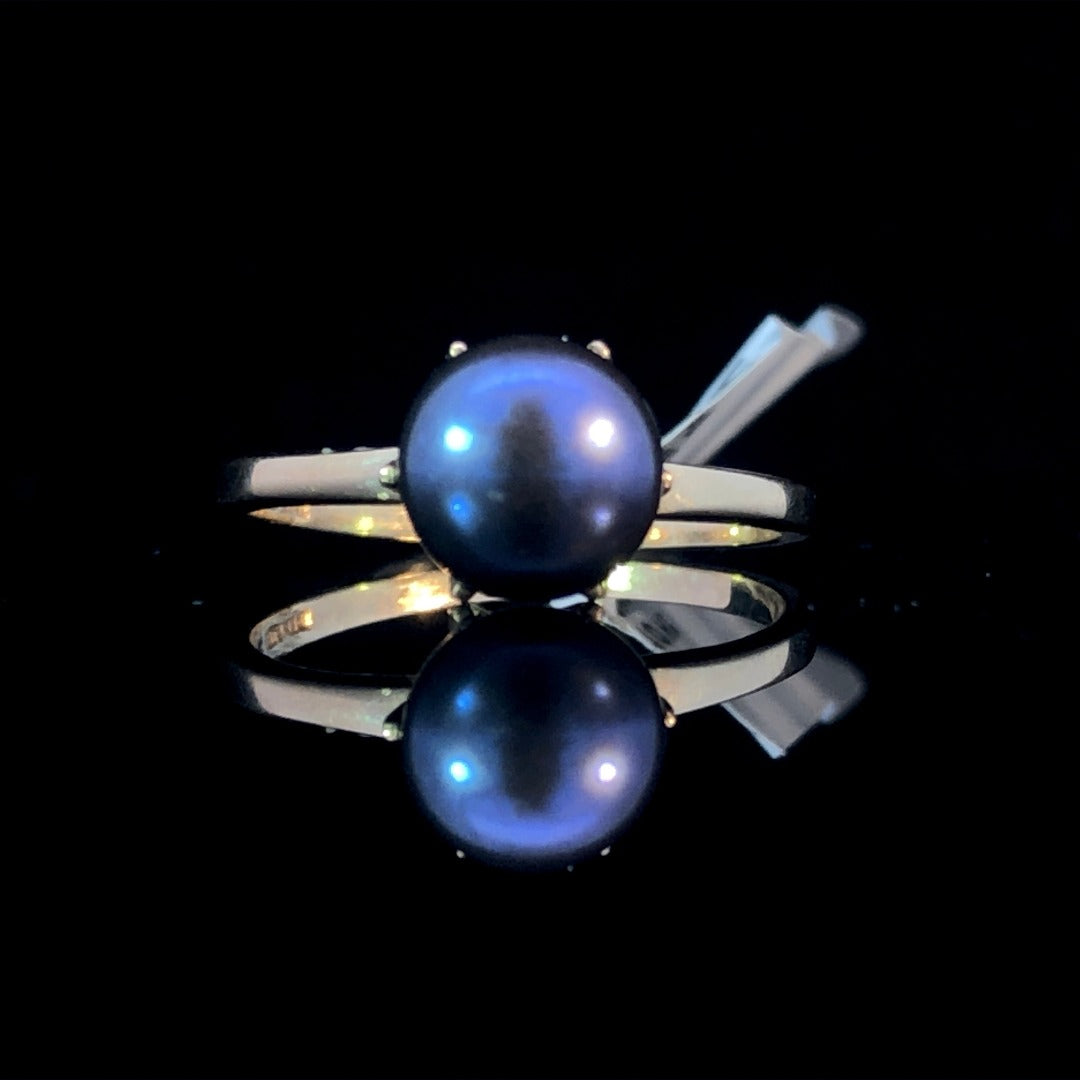 113312 - Black pearl ring