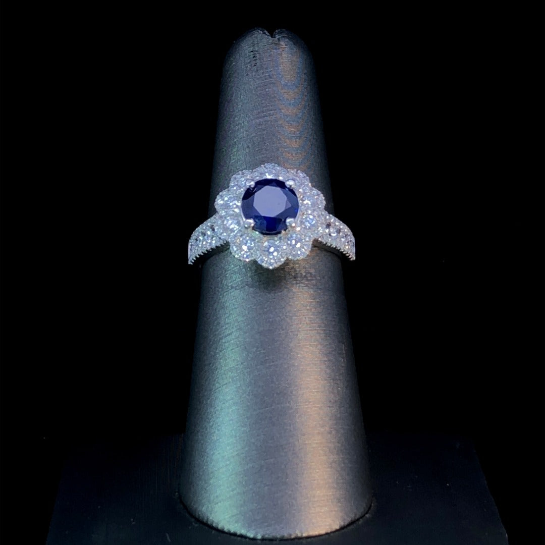 157636 - 2.72 ctw sapphire and diamond ring