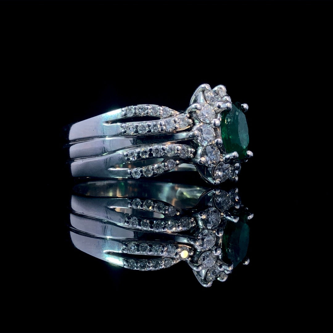 159472 - 2.09 ctw emerald and diamond ring
