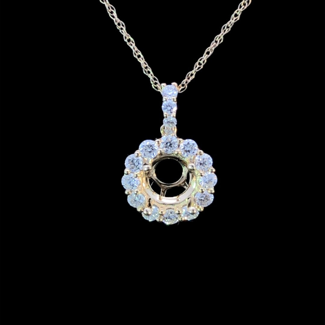 160774 - .35 ctw diamond pendant mount