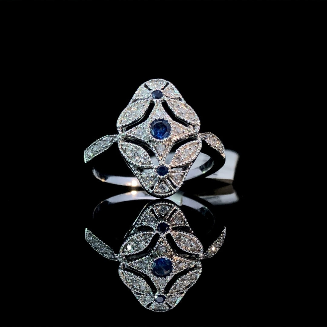 154835 - .33 ctw sapphire and diamond ring