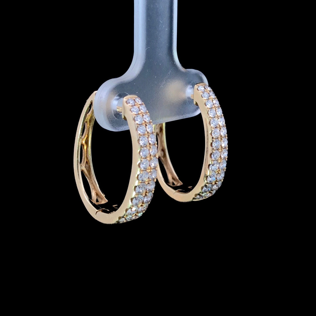 165379 - 1.00 ctw diamond hoops