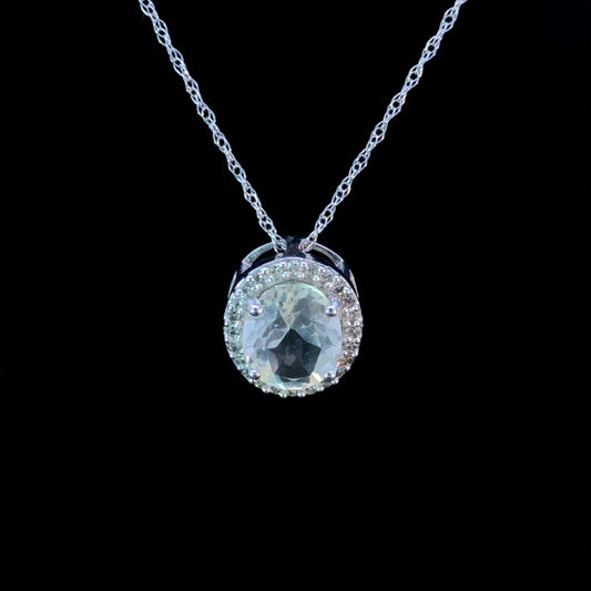 143370 - Lemon topaz and diamond pendant