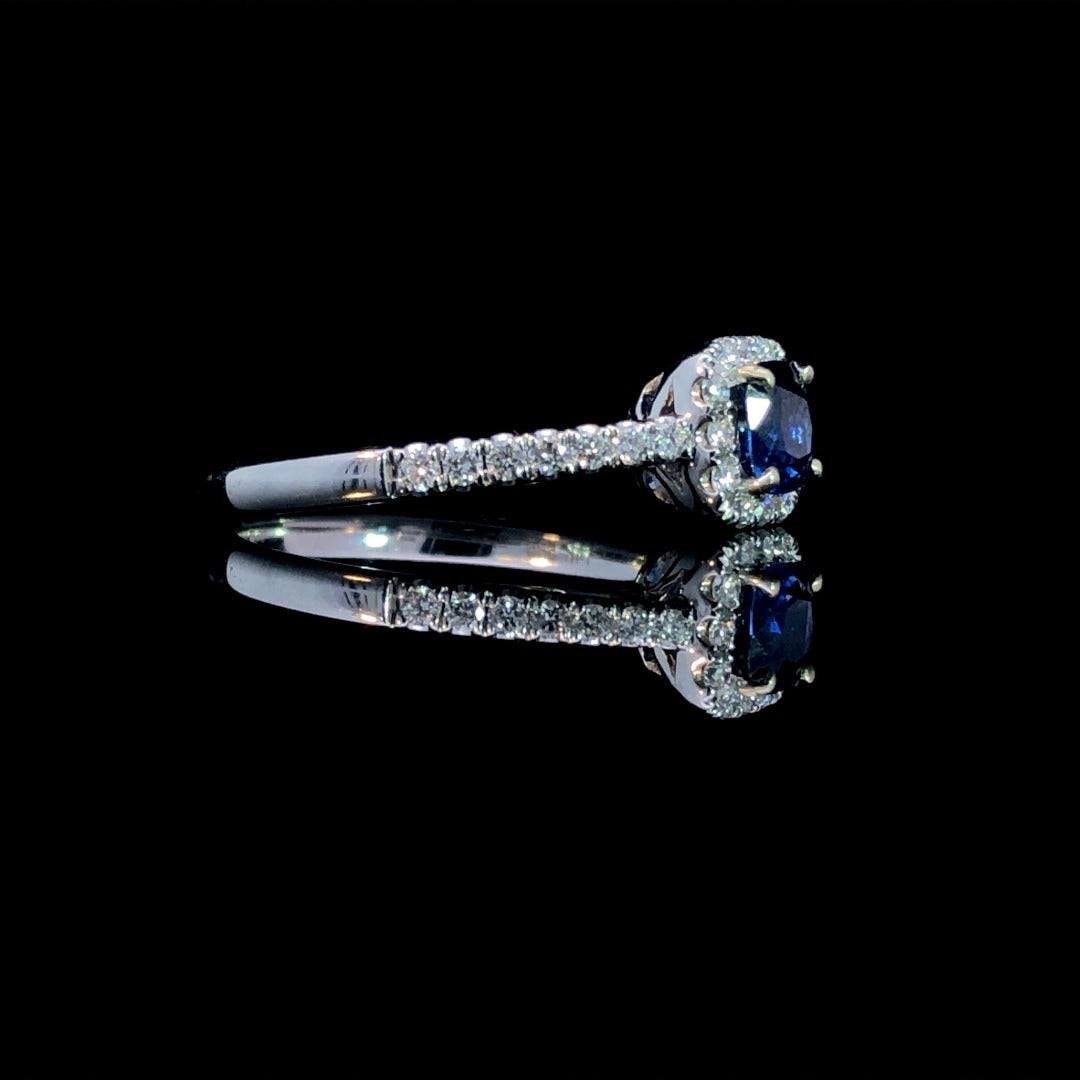 163226 - .83 ctw sapphire and diamond ring