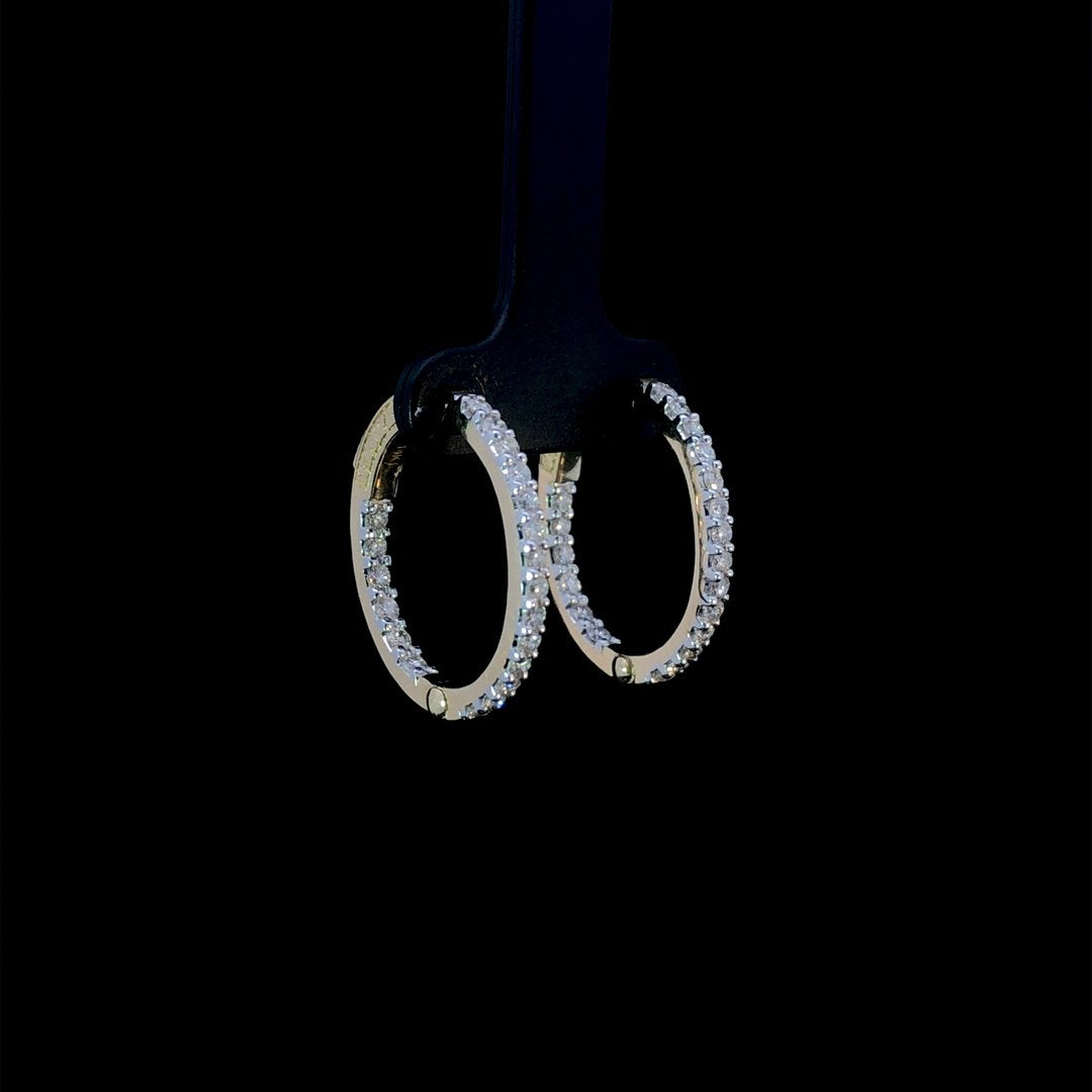 164152 - 1.00 ctw diamond hoops