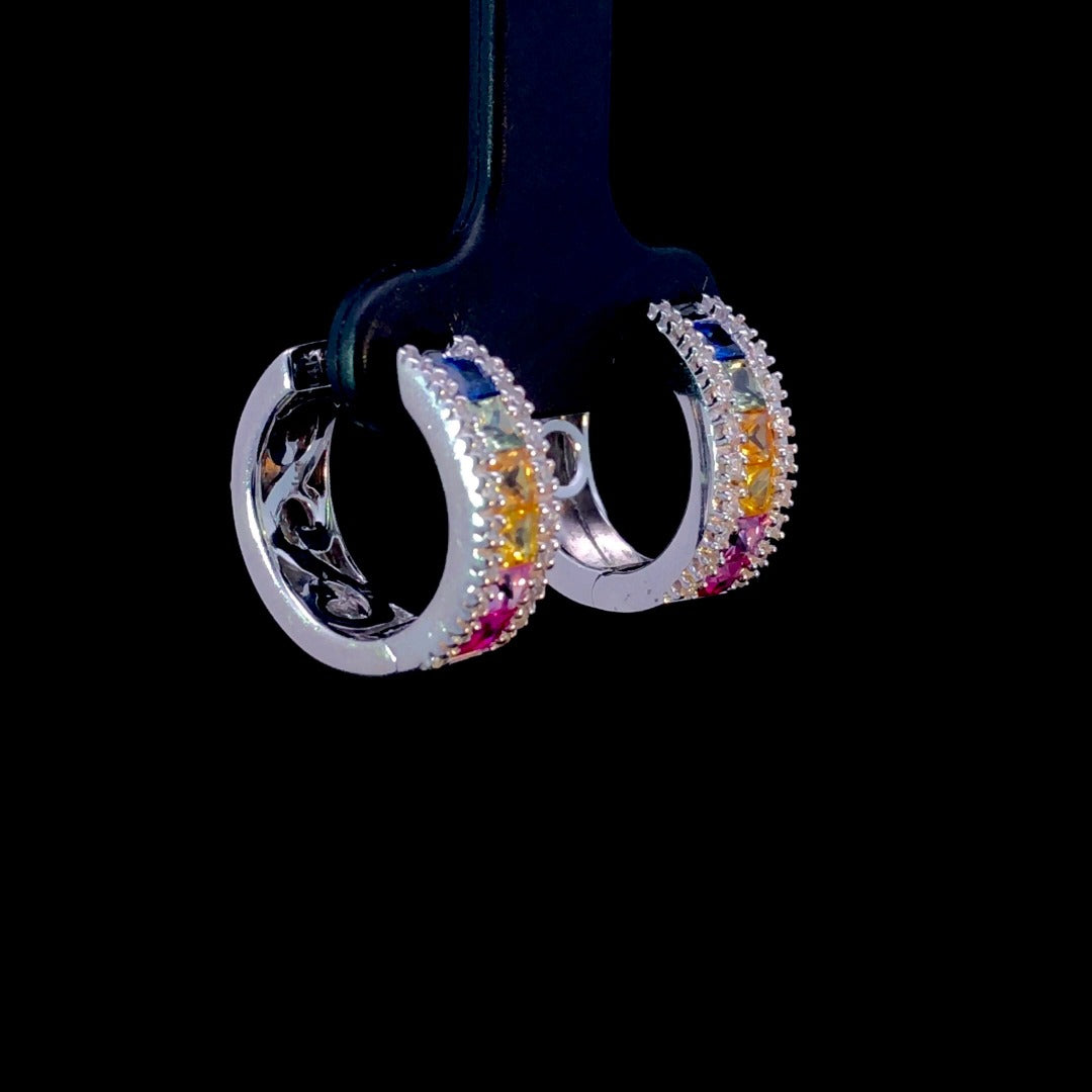 163116 - 1.76 ctw sapphire and diamond earrings
