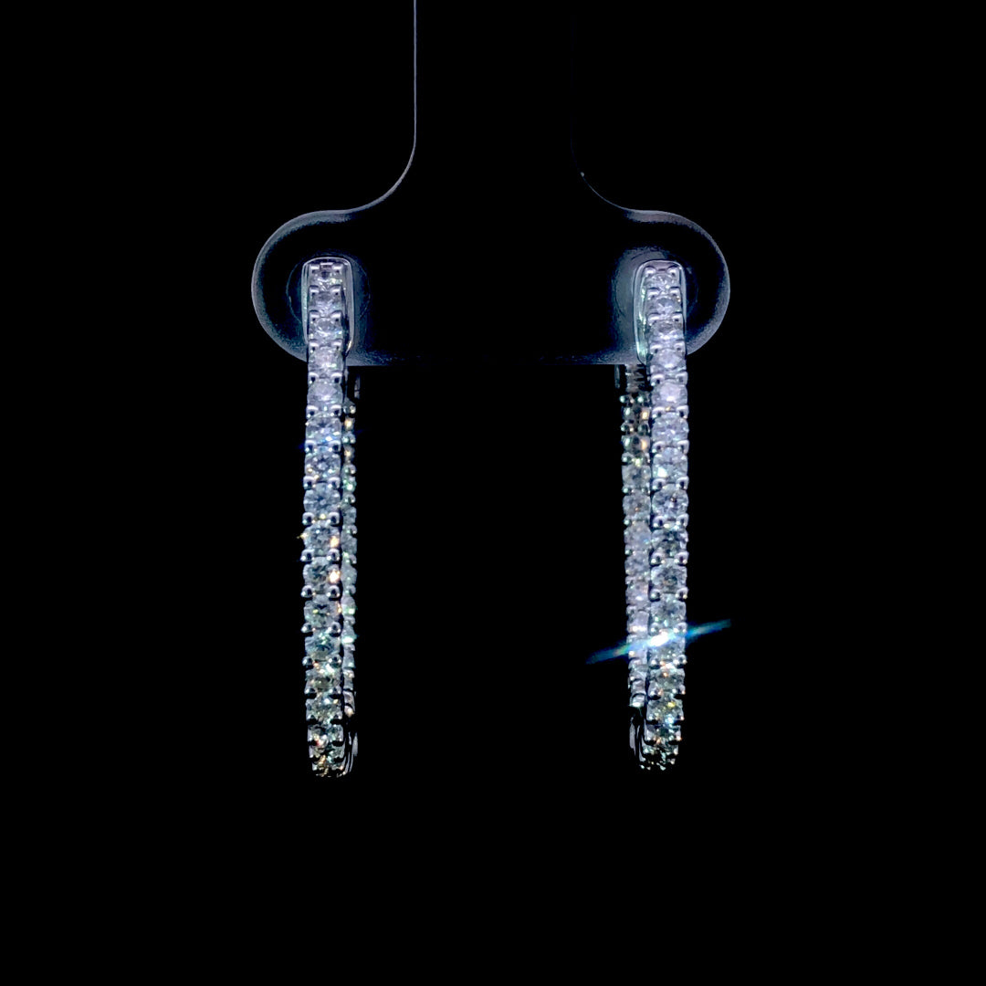 165299 - 1.00 ctw diamond hoops
