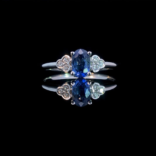 163229 - .83 ctw sapphire and diamond ring