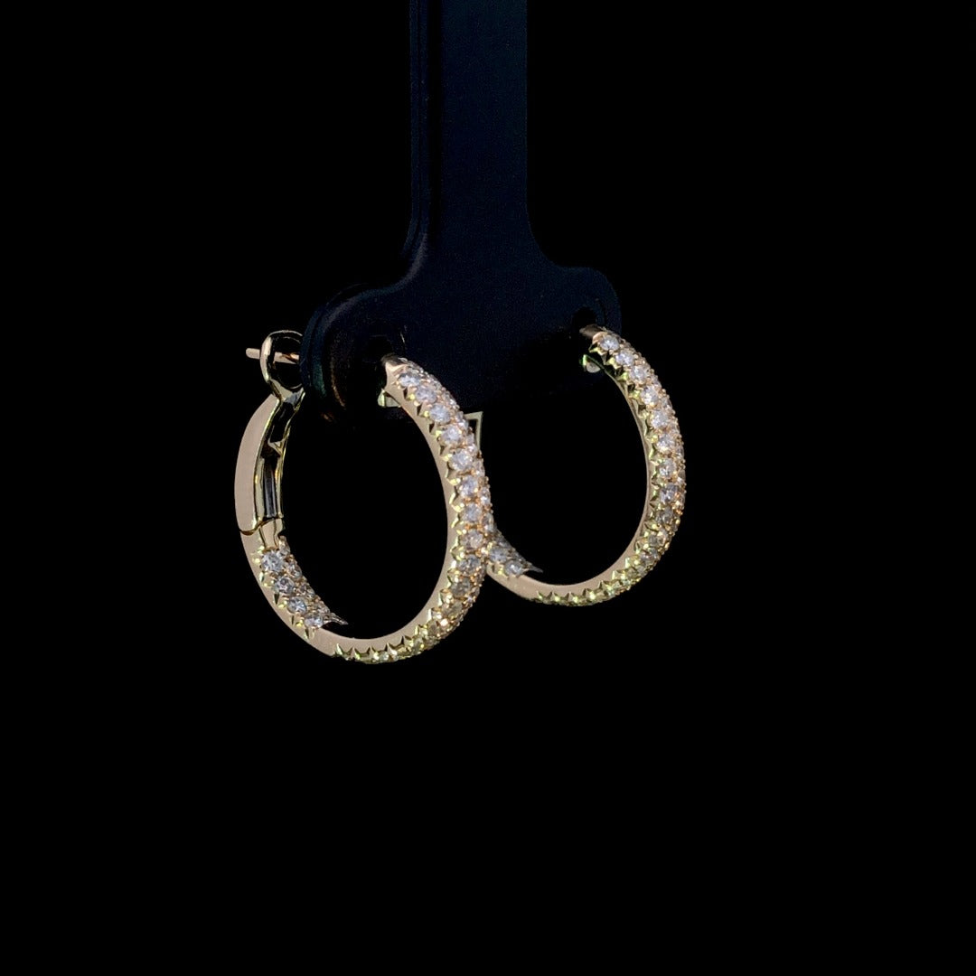 163610 - .75 ctw diamond hoops
