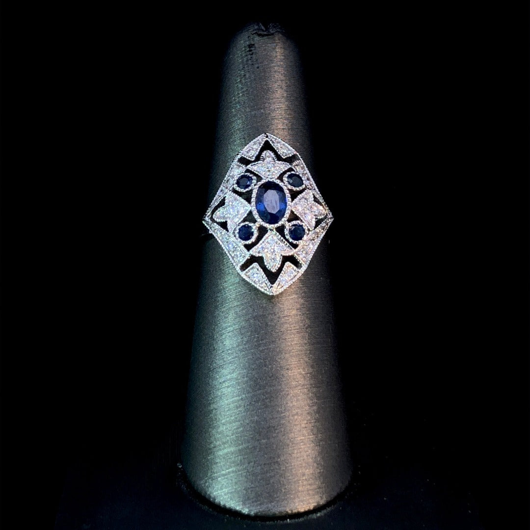 159952 - 1.17 ctw sapphire and diamond ring