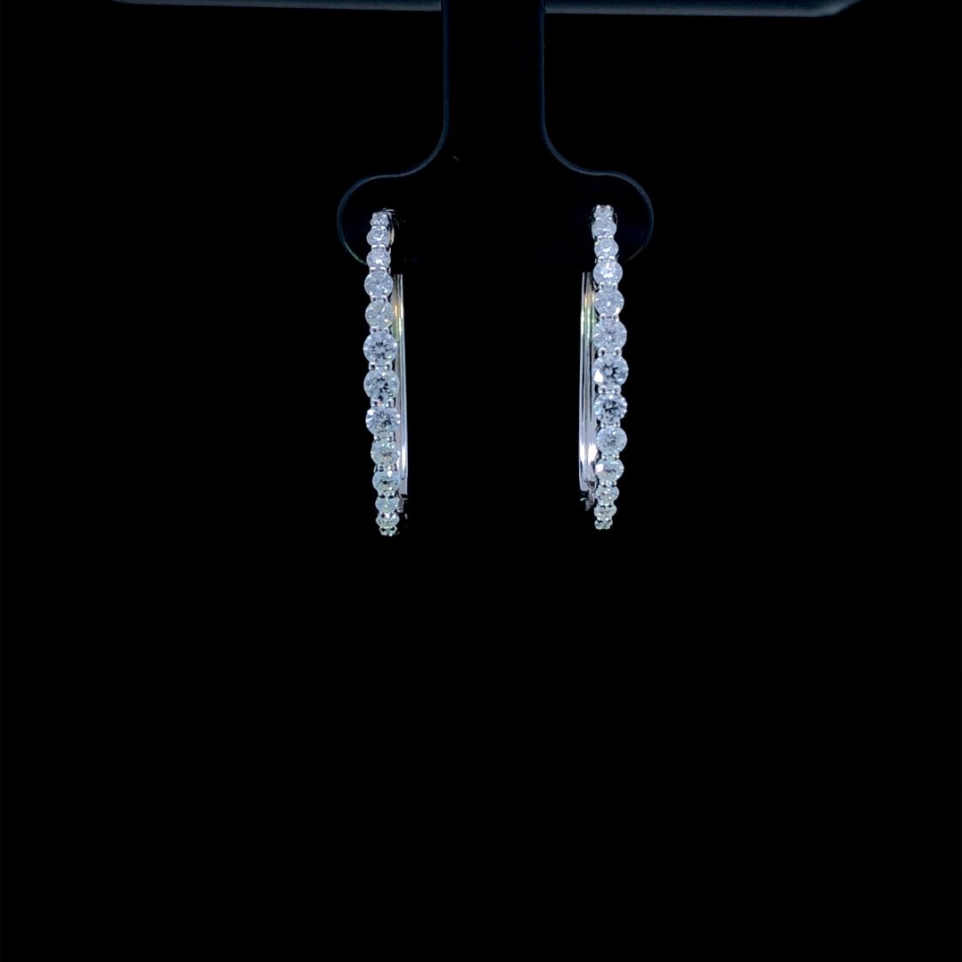 164288 - 1.00 ctw diamond hoops