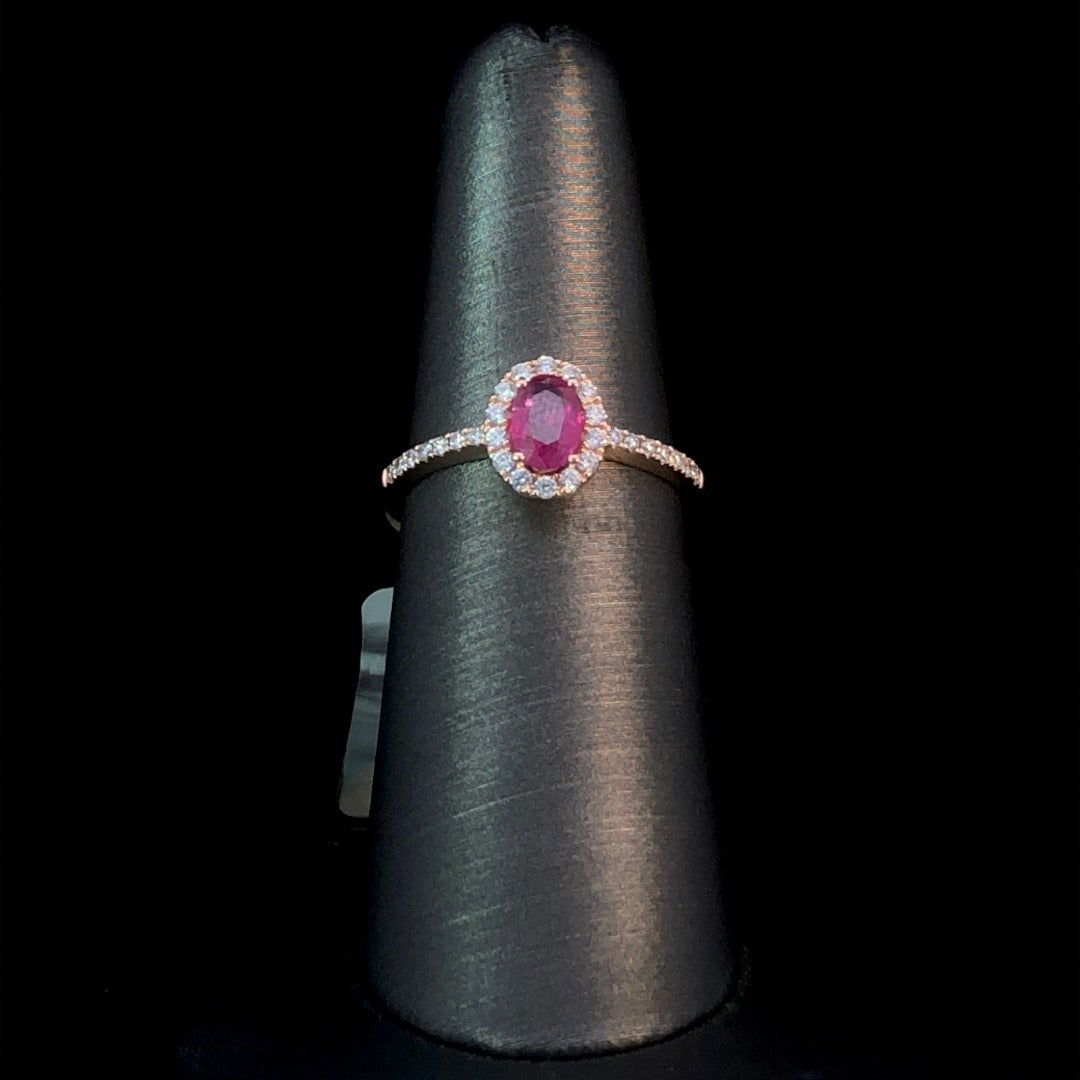 152996 - .68 ctw ruby and diamond ring