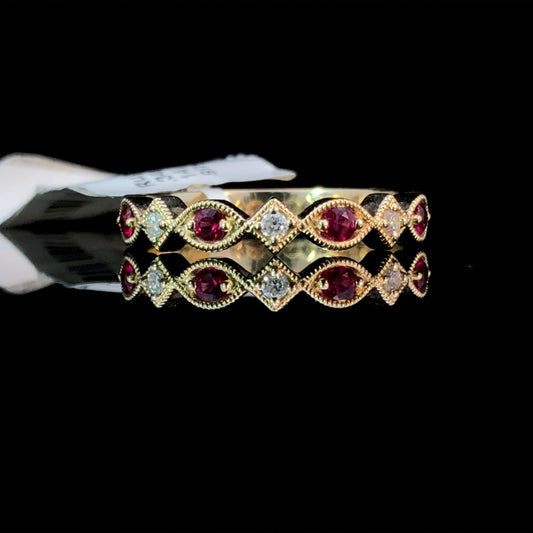 157650 - .34 ctw ruby and diamond ring
