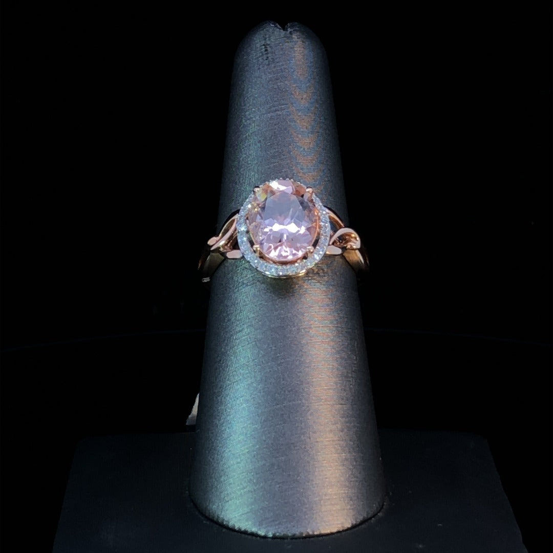 155545 - 2.44 ctw morganite and diamond ring