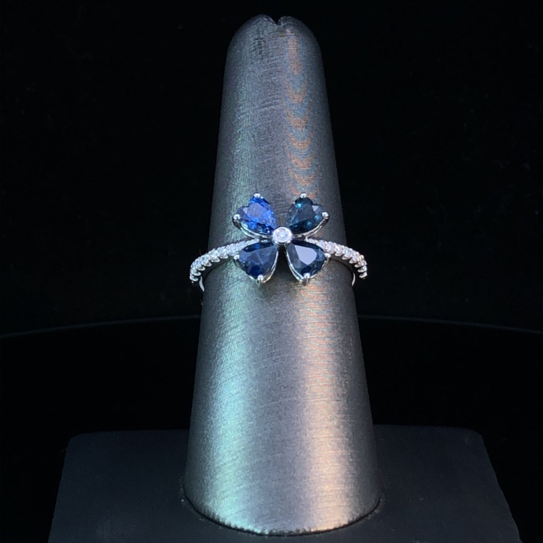 160752 - 1.62 ctw sapphire and diamond ring