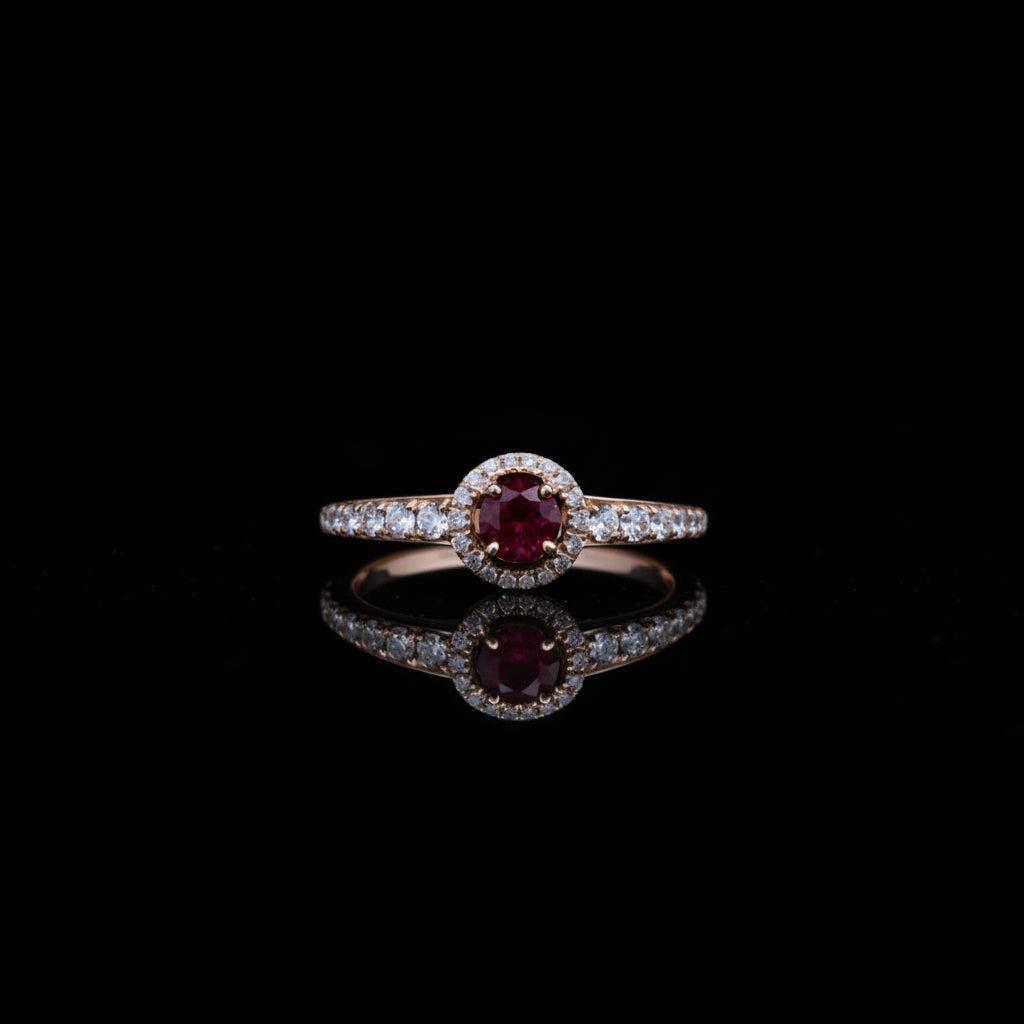 150891 - .48 ctw ruby and diamond ring