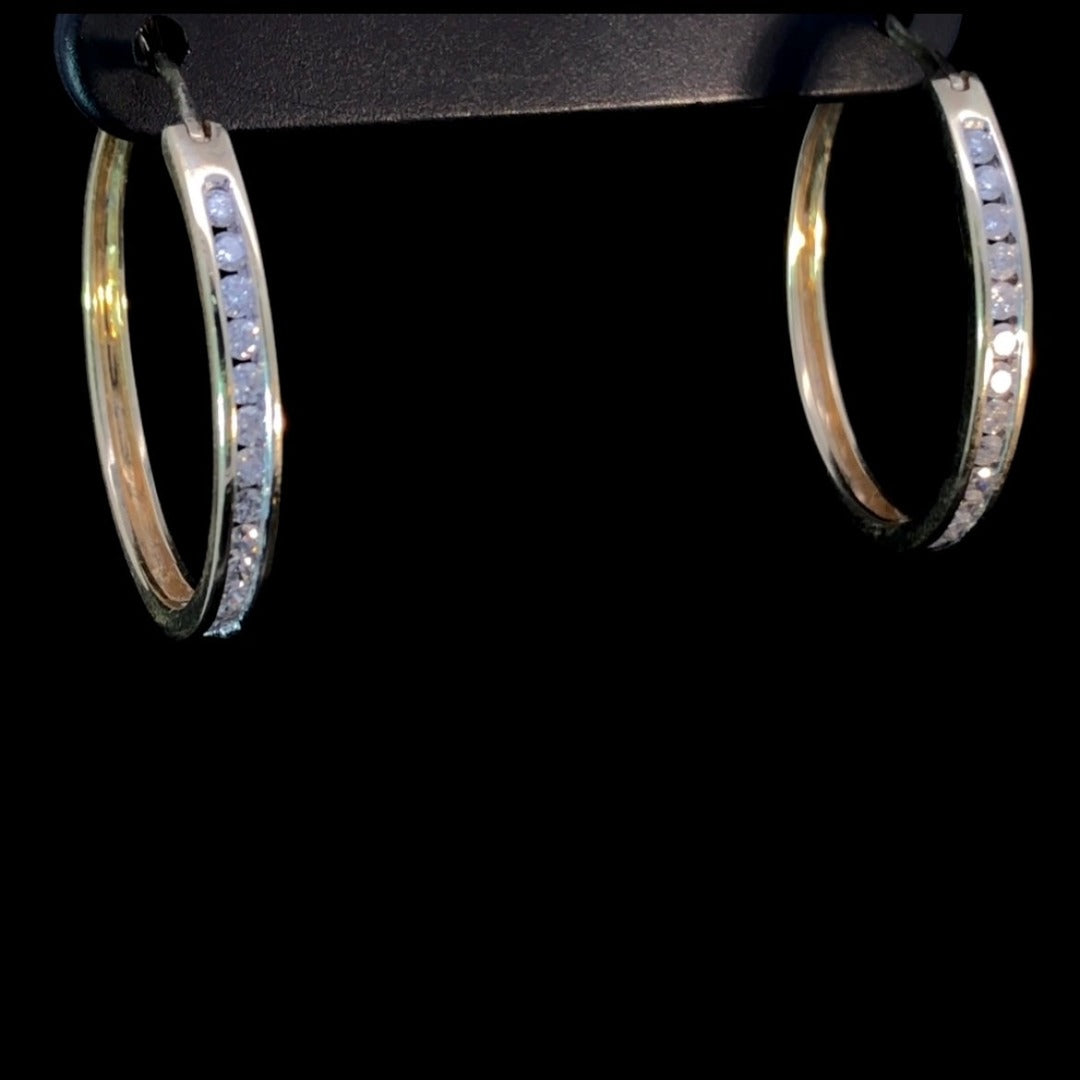 144247 - .58 ctw diamond hoops