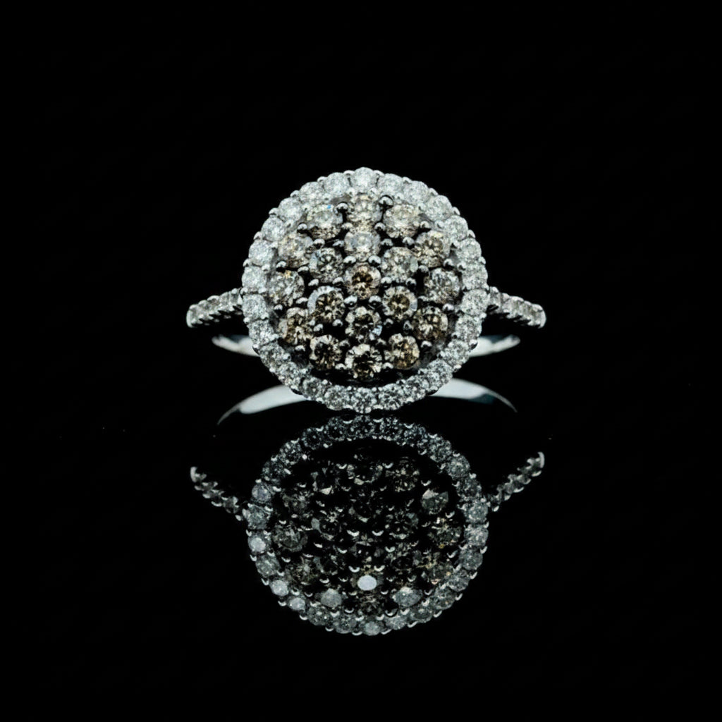 142572 - .82 ctw chocolate and white diamond ring