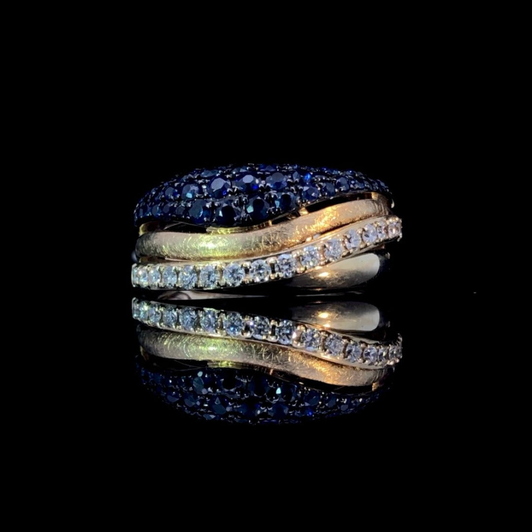 160456 - 1.22 ctw Sapphire and diamond ring