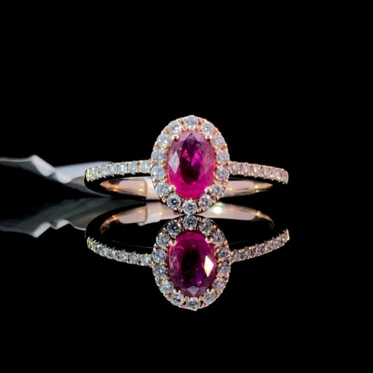 152996 - .68 ctw ruby and diamond ring
