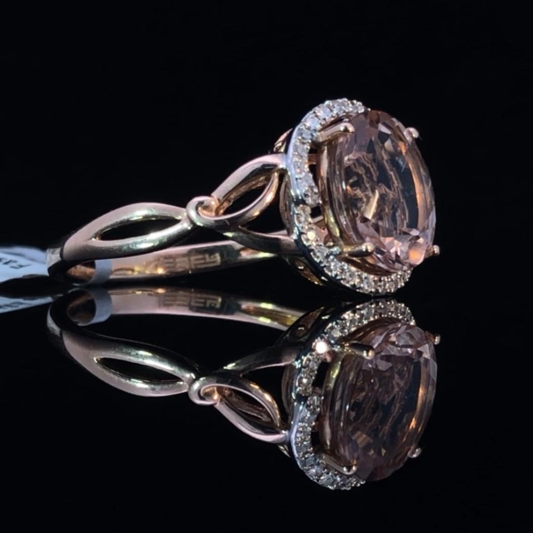 155545 - 2.44 ctw morganite and diamond ring