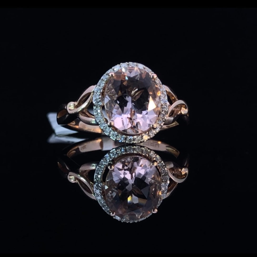 155545 - 2.44 ctw morganite and diamond ring