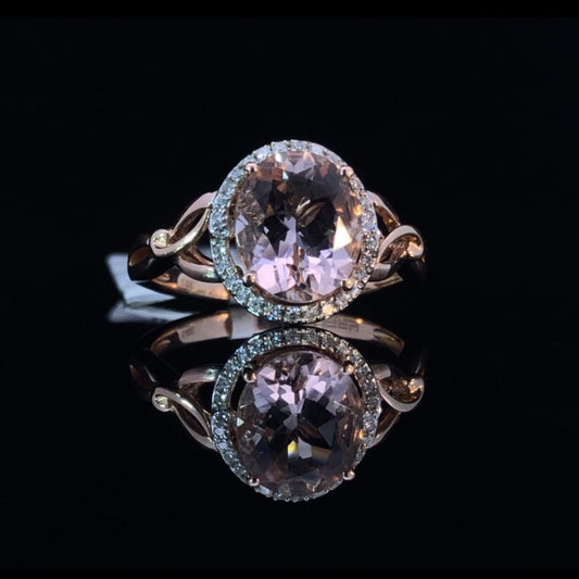 155545 - 2.44 ctw morganite and diamond ring