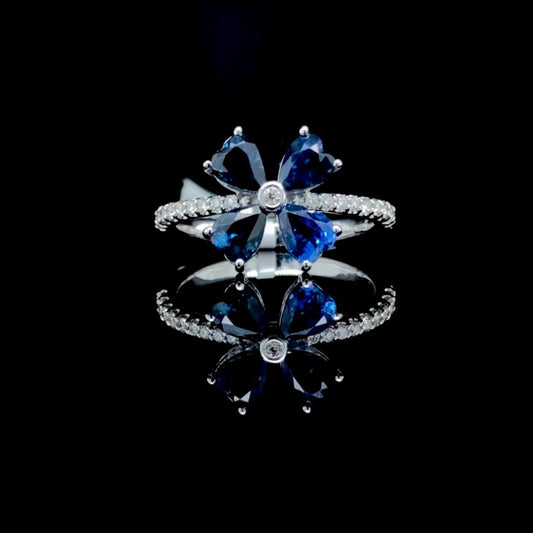 160752 - 1.62 ctw sapphire and diamond ring