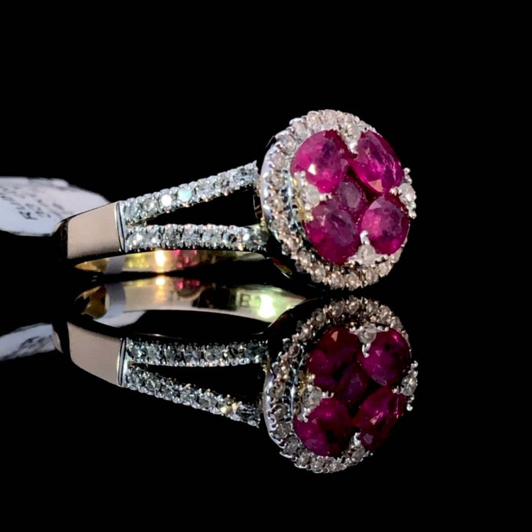 158903 - .33 ctw diamond and ruby ring