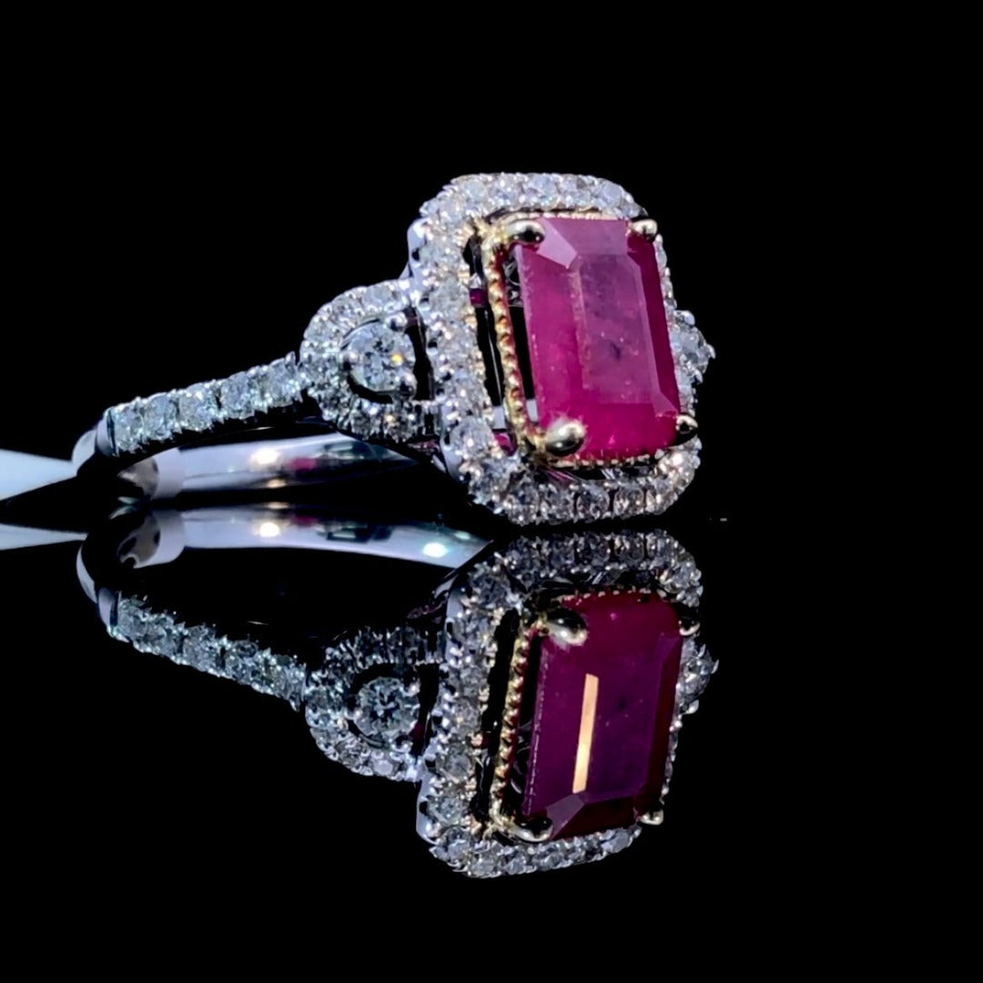 161660 - 2.29 ctw diamond and ruby ring