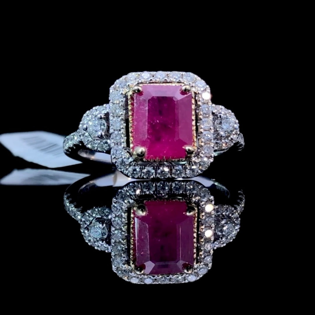 161660 - 2.29 ctw diamond and ruby ring