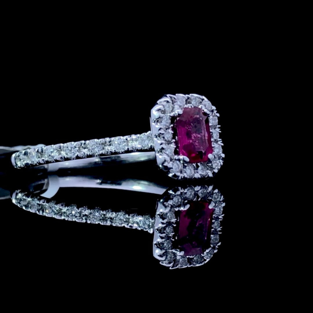 149861 - .48 ctw diamond and ruby ring