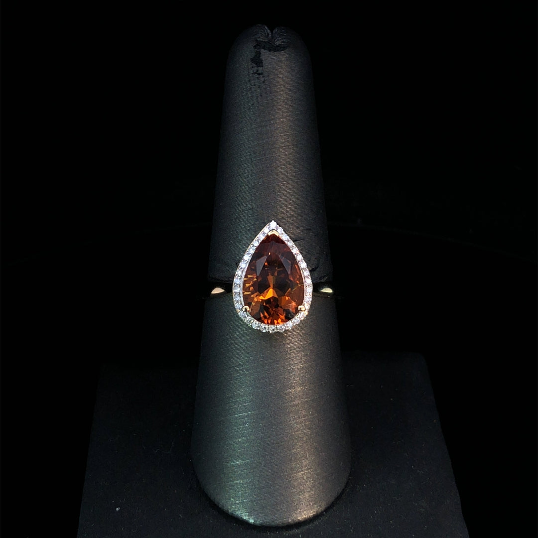 166151 - 2.93ctw citrine and diamond ring