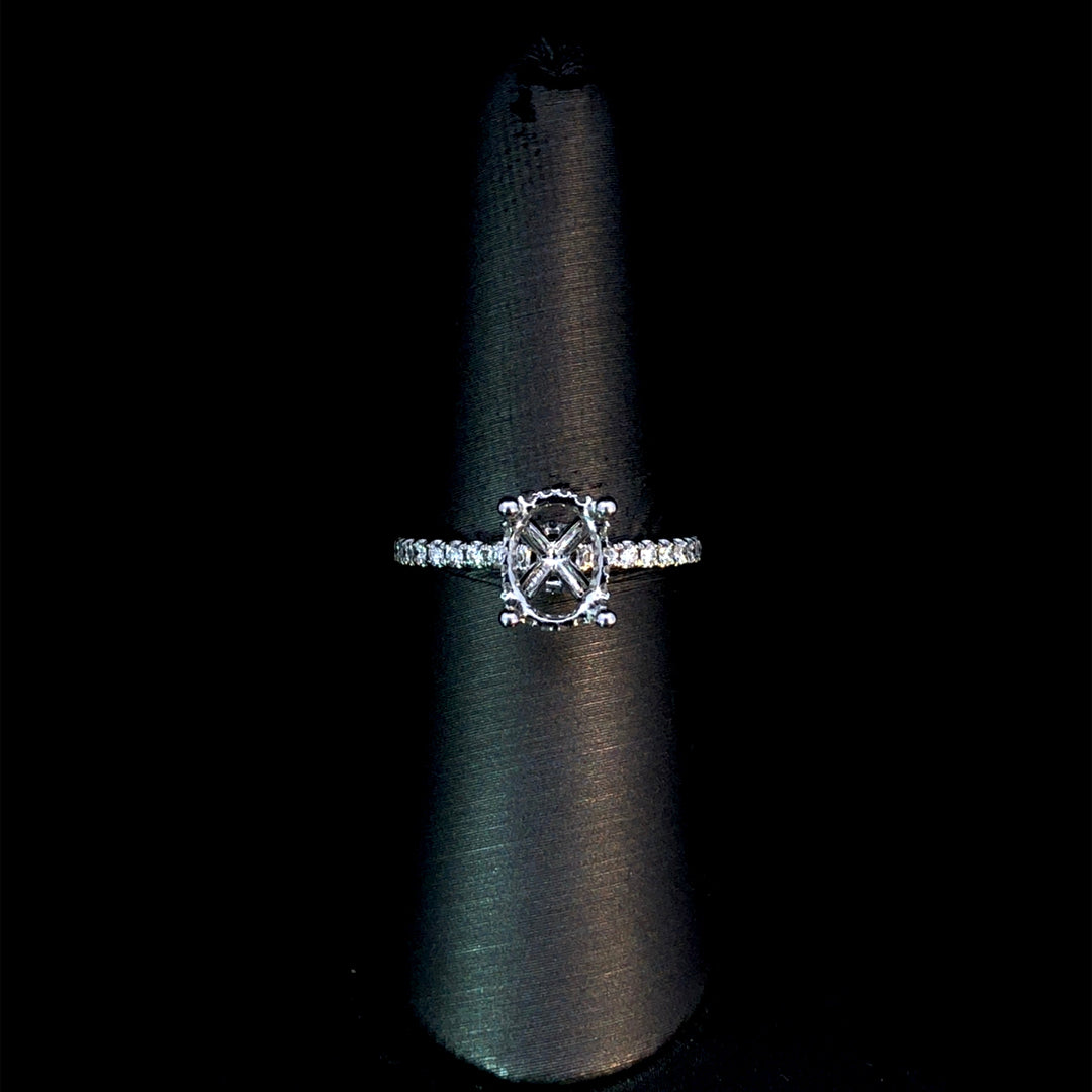 165877 - 0.31ctw platinum diamond semi mount