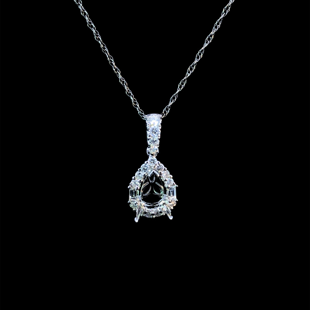 165910 - .34 ctw diamond pendant mount