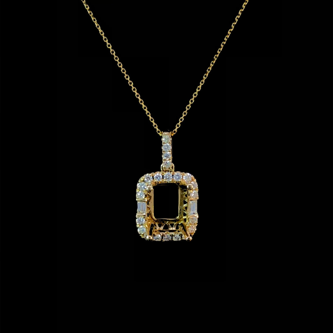 165916 - .38 ctw diamond pendant mount