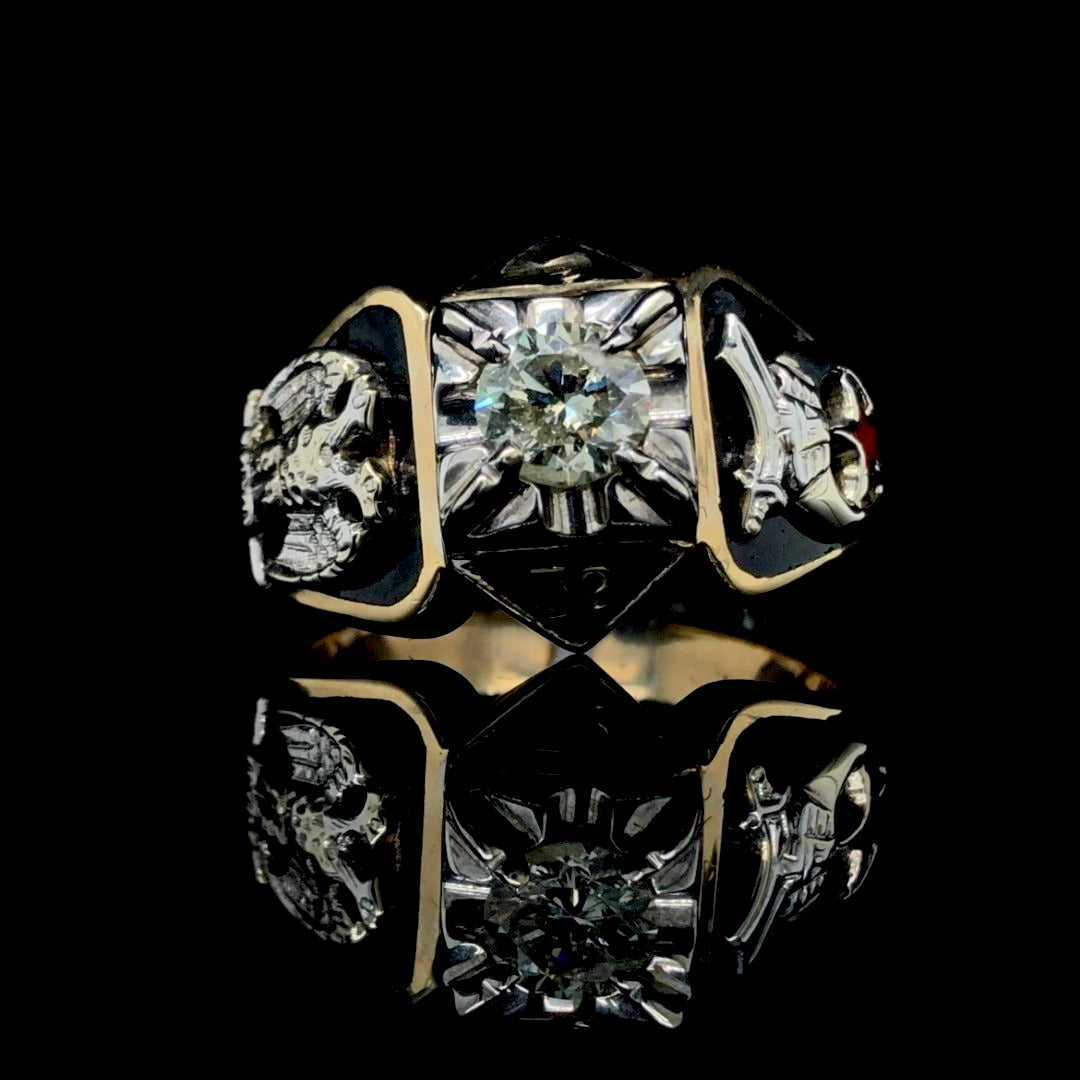 149299 - .91 ctw diamond masonic ring