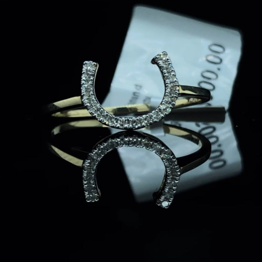 160873 - .10 ctw diamond horseshoe ring