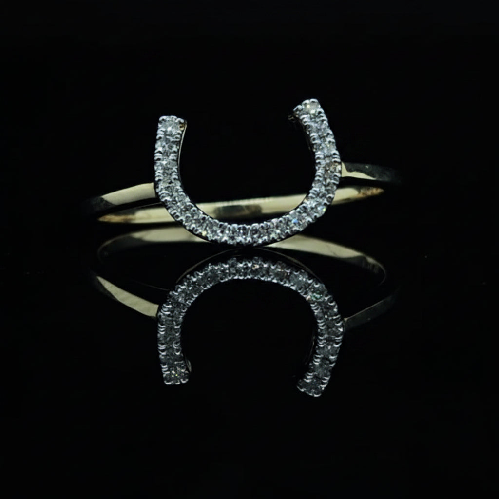 160873 - .10 ctw diamond horseshoe ring
