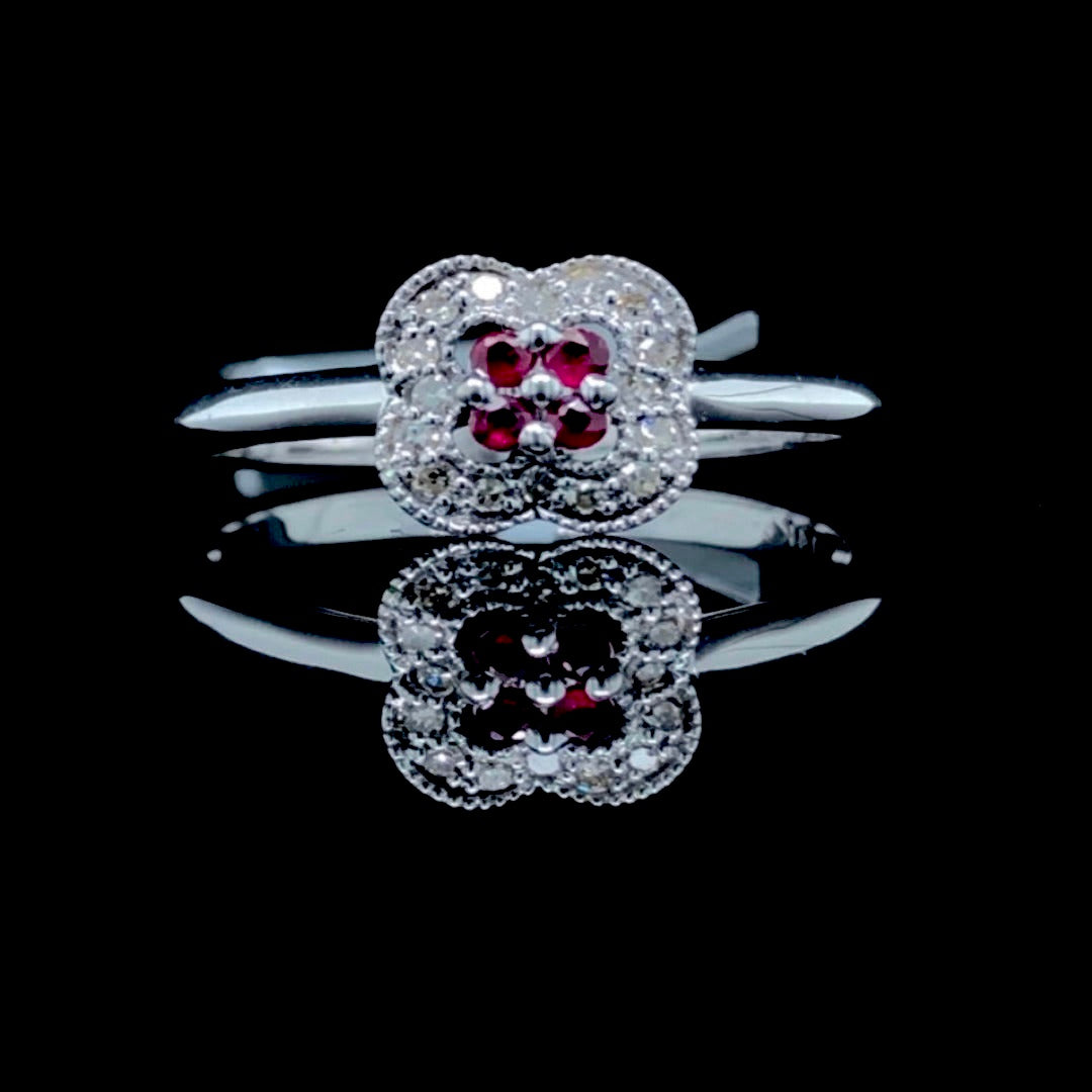 148163 - .20 ctw ruby and diamond ring