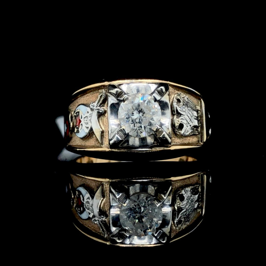103722 - .98 ctw diamond Shriner's ring