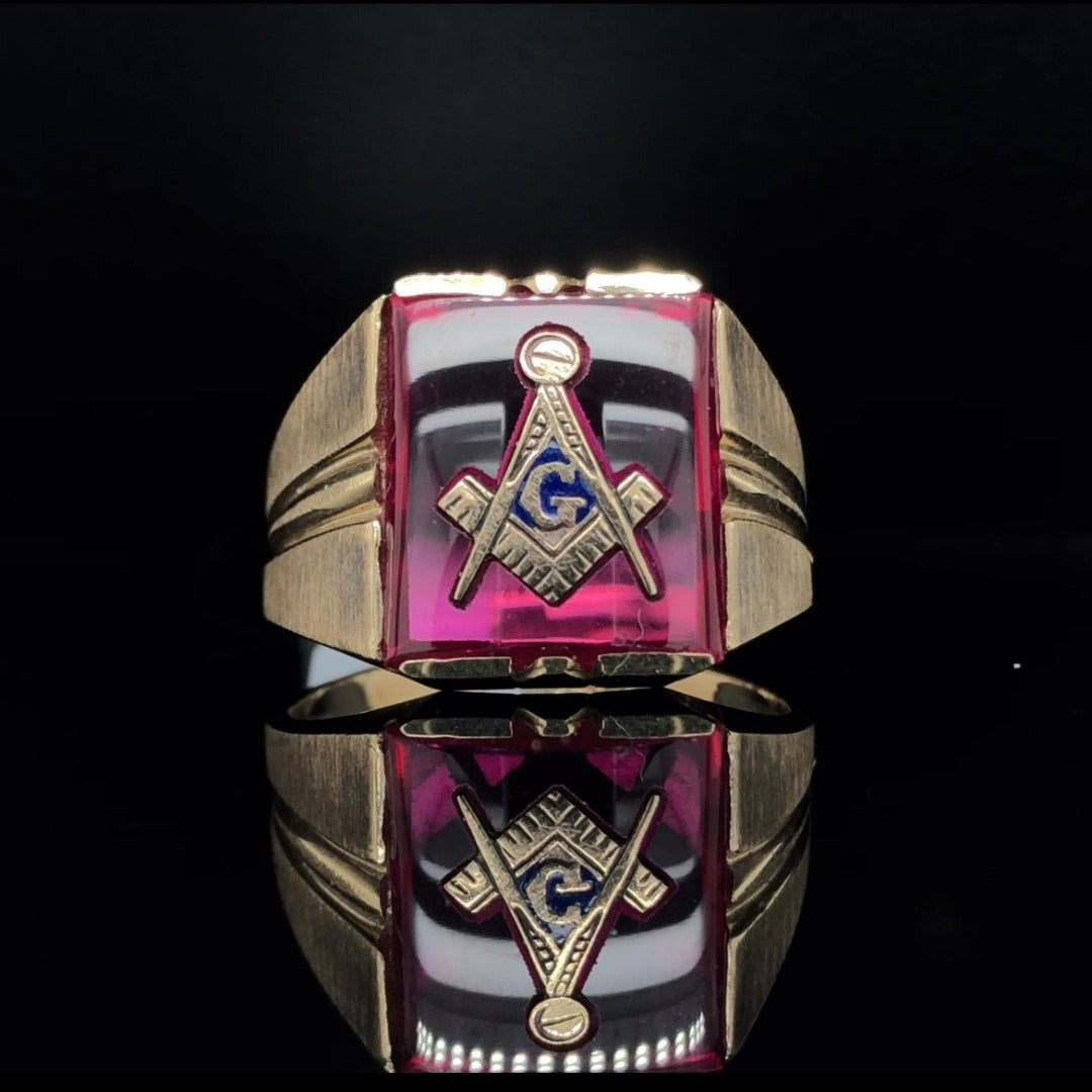 126896 - Red masonic ring