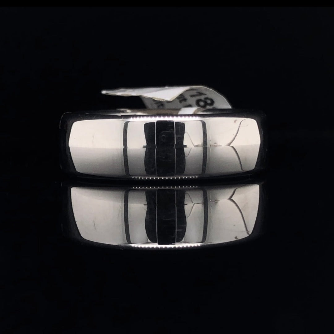 14 kt white gold wedding band