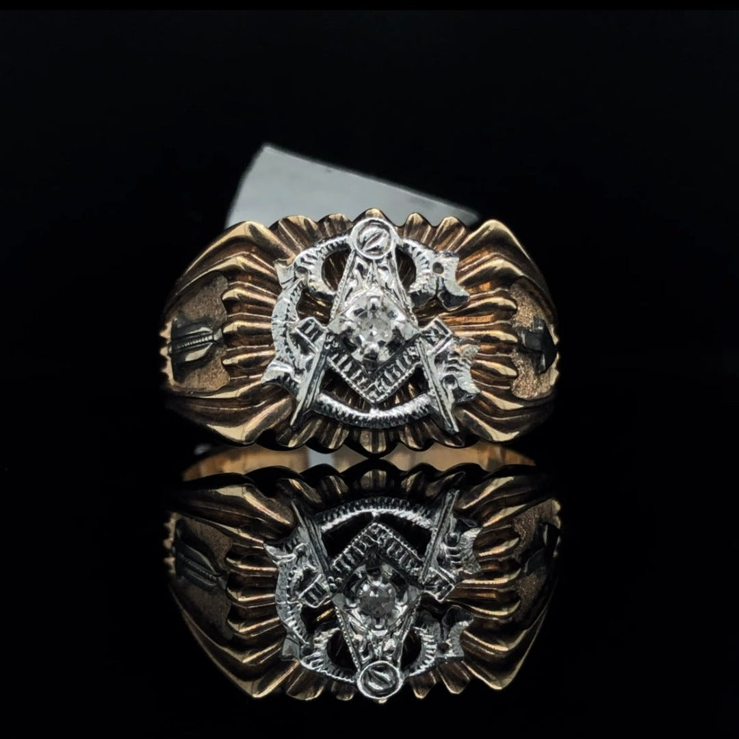 140693 - .03 ct diamond Masonic Ring